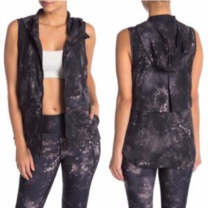Nanette Lepore Black and Gray Hooded Vest